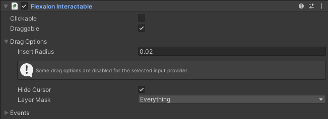 Flexalon Interactable with XR Input Provider